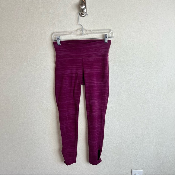 Xersion Heathered Mauve Fitted Ankle Twist Full Length Leggings - Picture 5 of 10